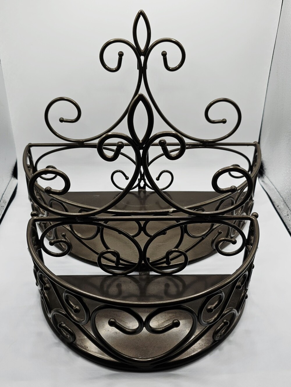 Princess House Fantasia Metal Wall Shelves 13" And 9"